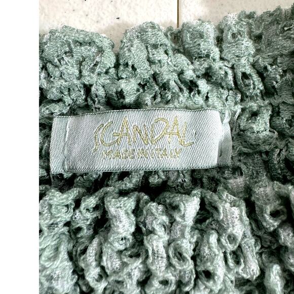 "SCANDAL" ITALY,Sage Lace Shirt, Cottage Core,Fairy,Flare Sleeves,Feminine - Picture 6 of 9